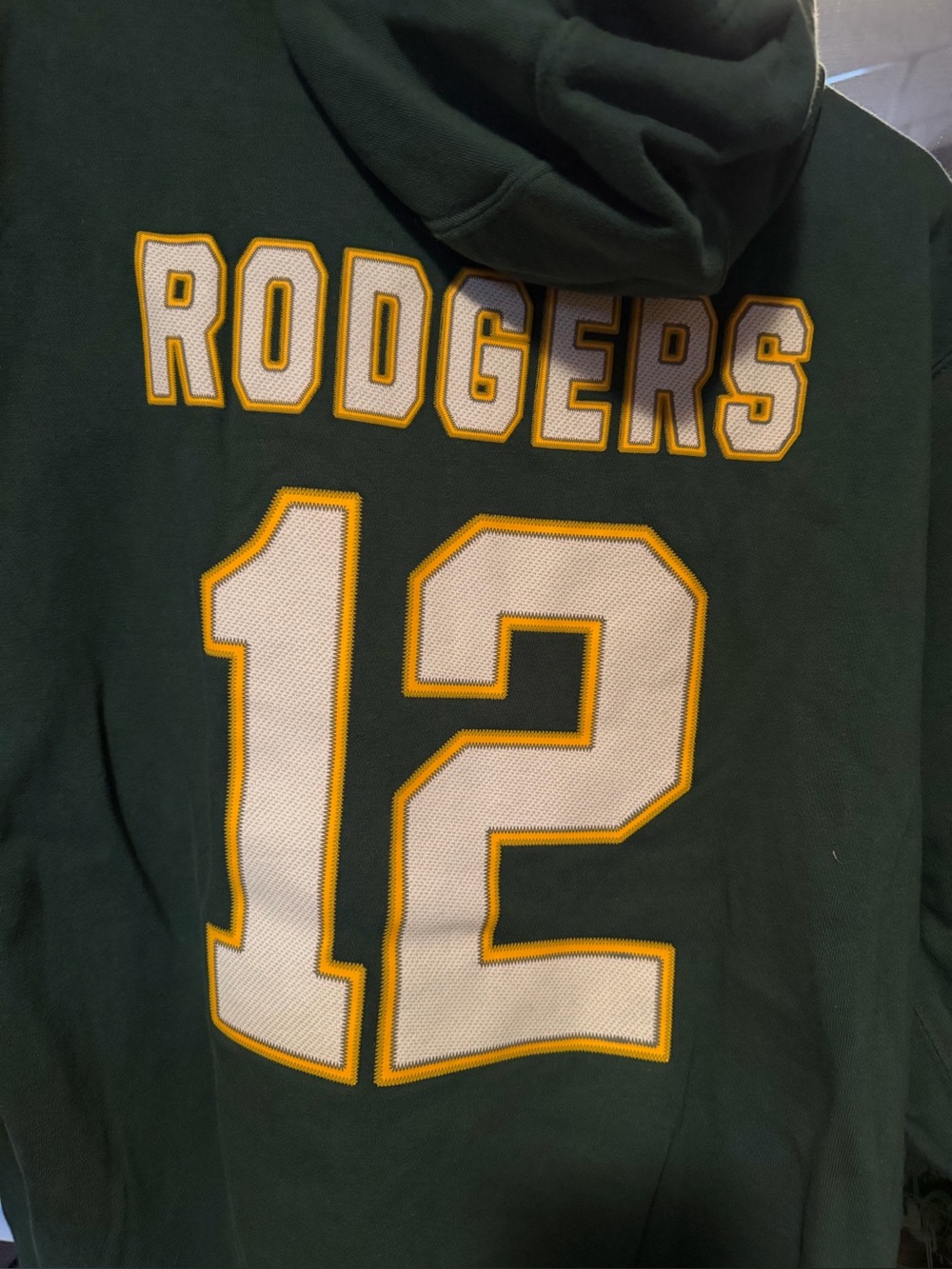 Green "Rodgers 12" Hooded Sweatshirt - Women's Pullover
